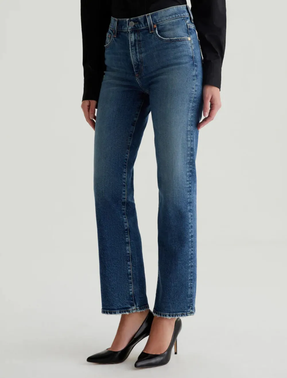 Right*AG Jeans - Brinley Mid-Rise Straight 15 YEARS FIRENZE