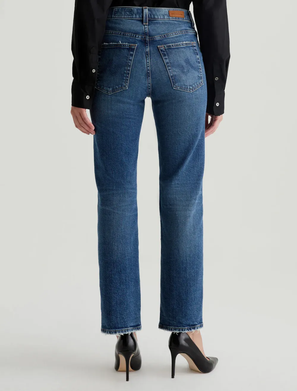 Right*AG Jeans - Brinley Mid-Rise Straight 15 YEARS FIRENZE