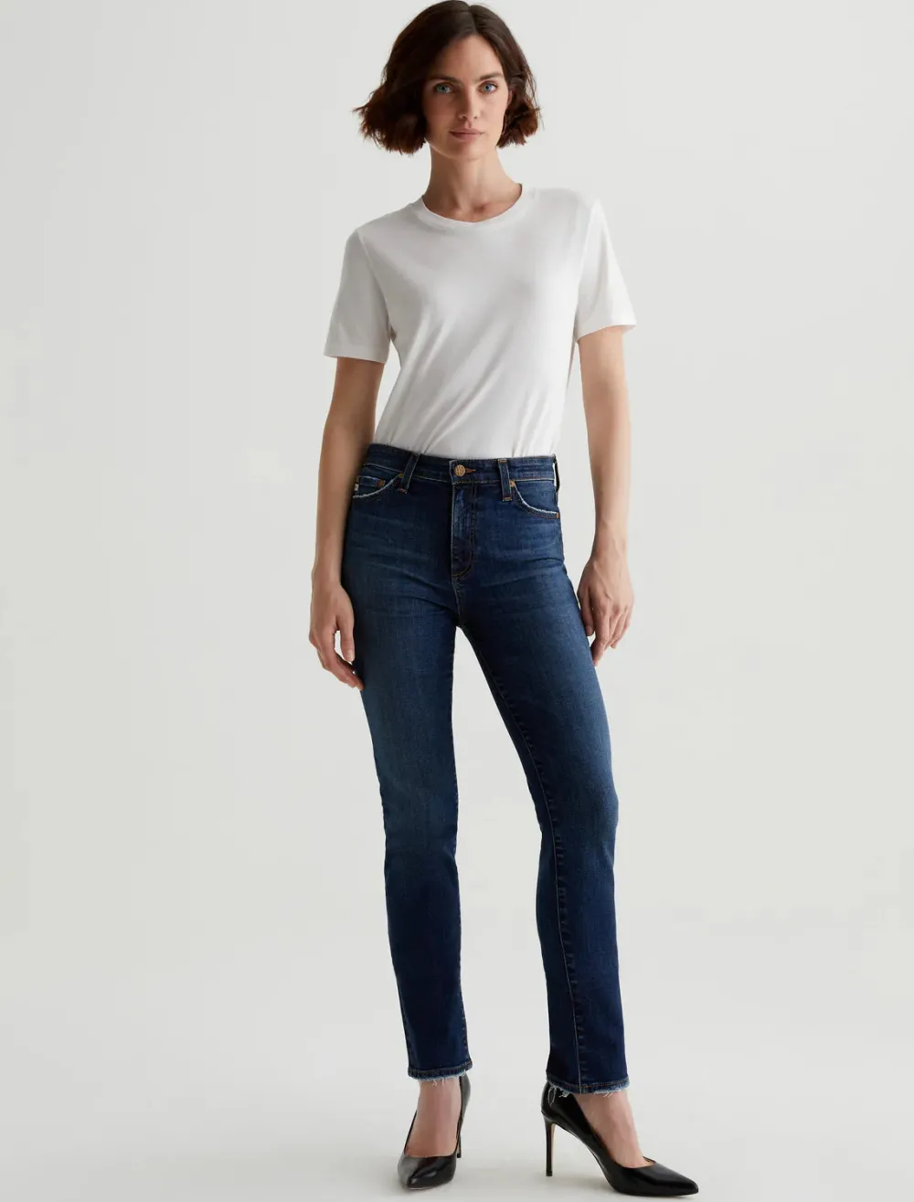 Slim*AG Jeans - Mari Extended Mid-Rise Slim Straight 9 YEARS HELSINKI