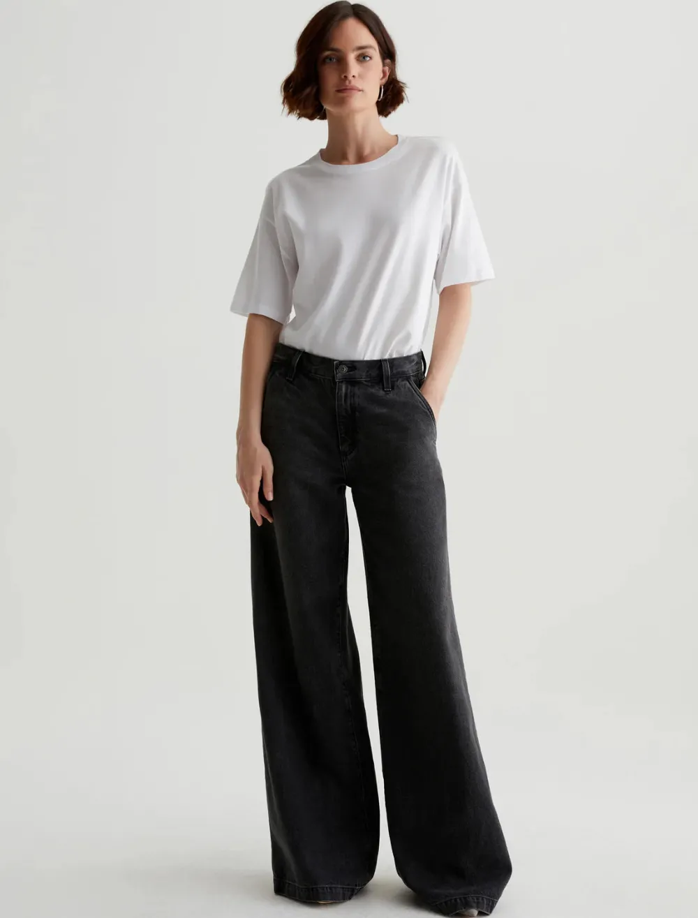 Large*AG Jeans - Stella Low Slung Palazzo OVERNIGHT