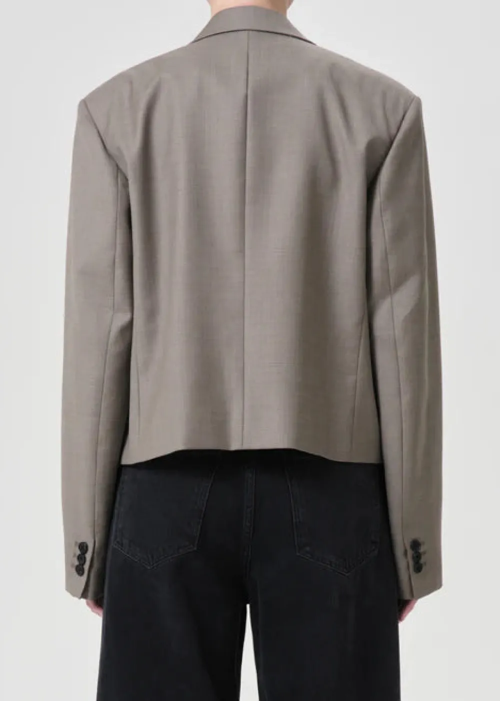 Blazers & Vestes*AGOLDE - Callie Cropped Blazer KHAKI WOOL