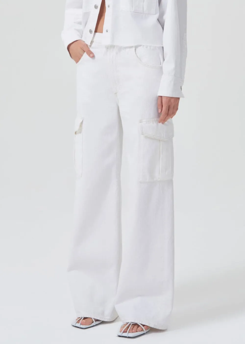 Large*AGOLDE - Cargo Minka Milkshake (Biological cotton) MILKSHAKE (WHITE)