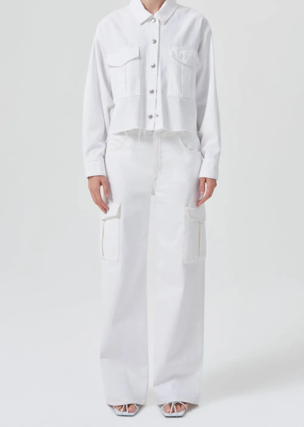 Large*AGOLDE - Cargo Minka Milkshake (Biological cotton) MILKSHAKE (WHITE)