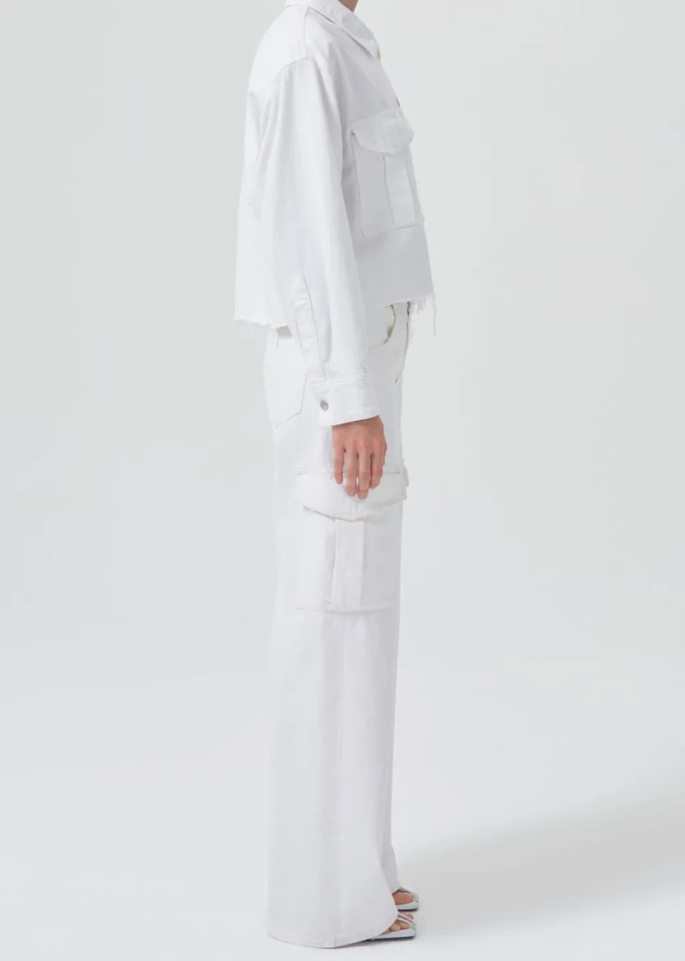 Large*AGOLDE - Cargo Minka Milkshake (Biological cotton) MILKSHAKE (WHITE)