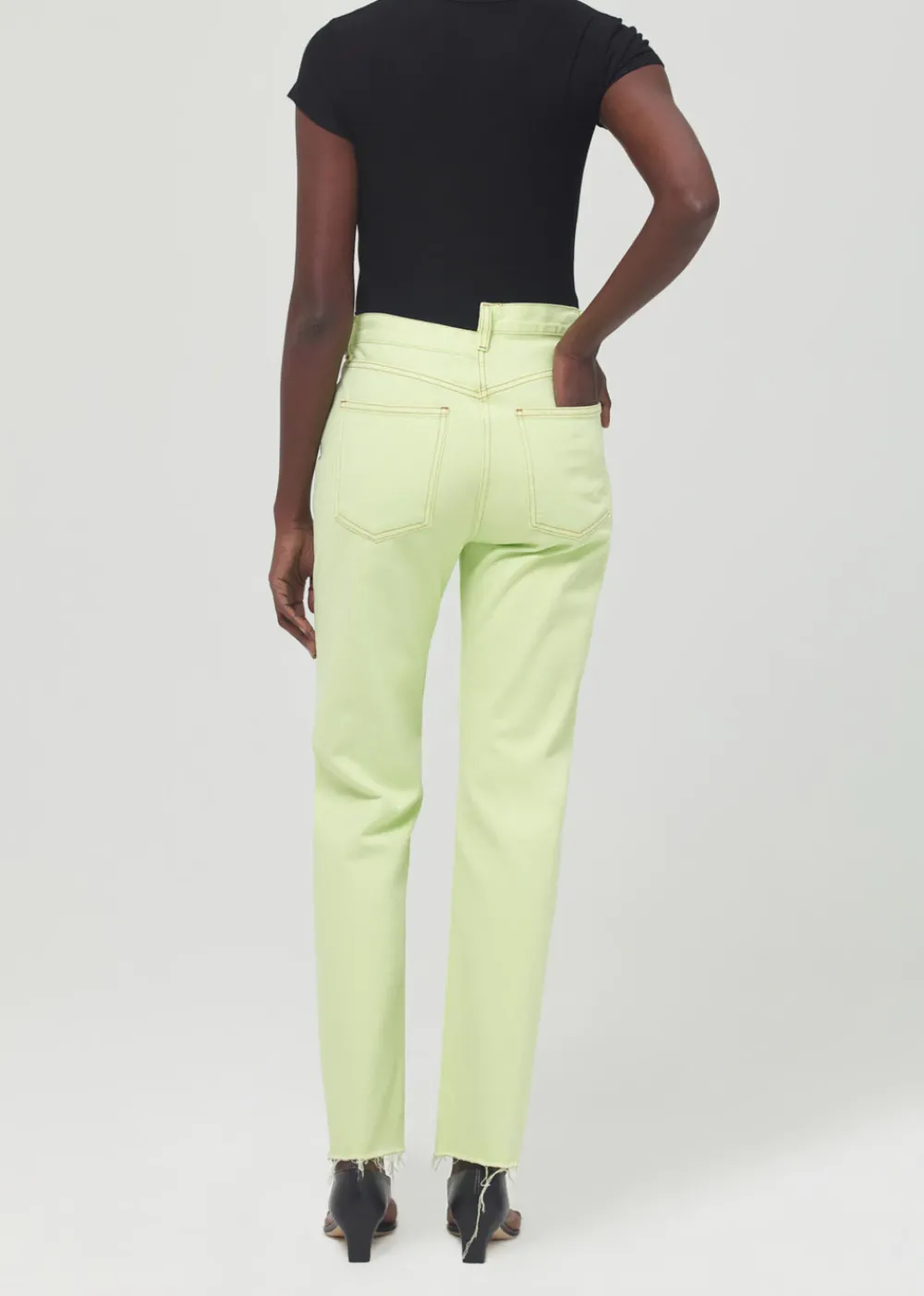 Right*AGOLDE - Criss Cross Straight PARAKEET lime