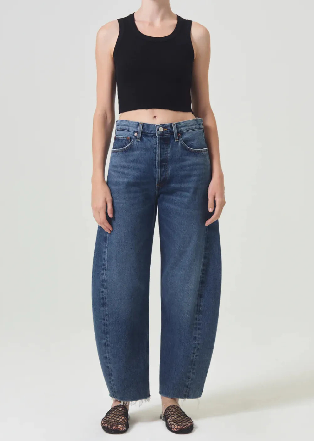 Without Sleeves*AGOLDE - Cropped Poppy Tank BLACK