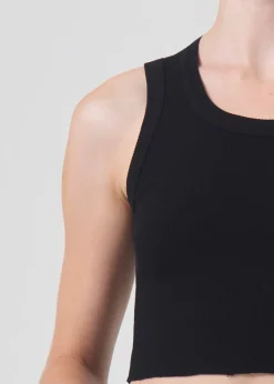 Without Sleeves*AGOLDE - Cropped Poppy Tank BLACK
