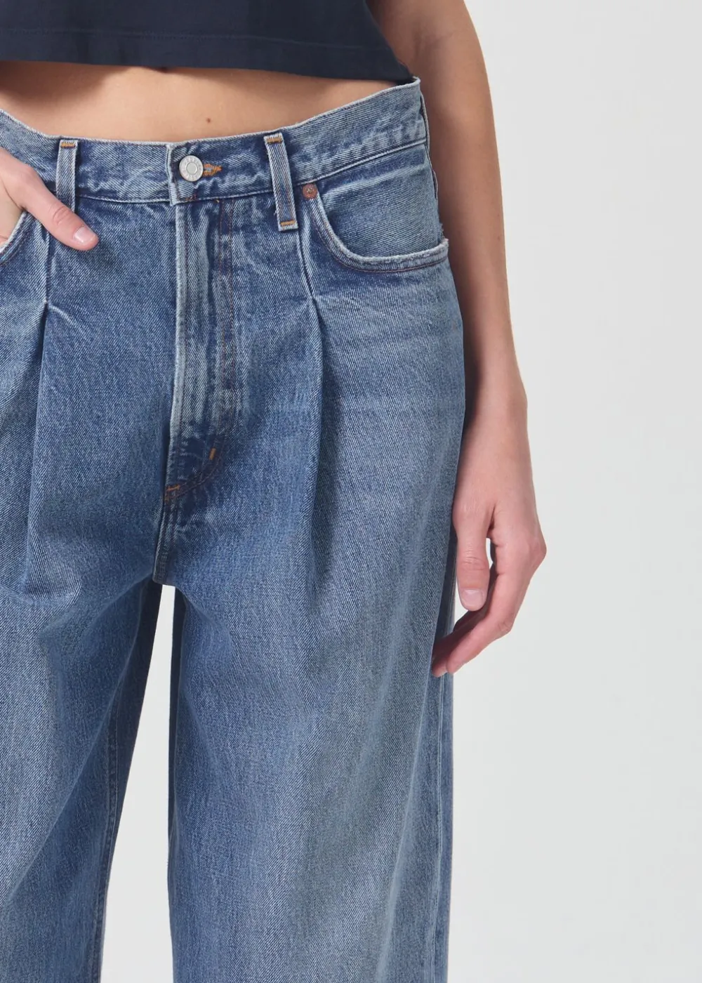 Large*AGOLDE - Dagna High Waist Pleated Baggy TRAP