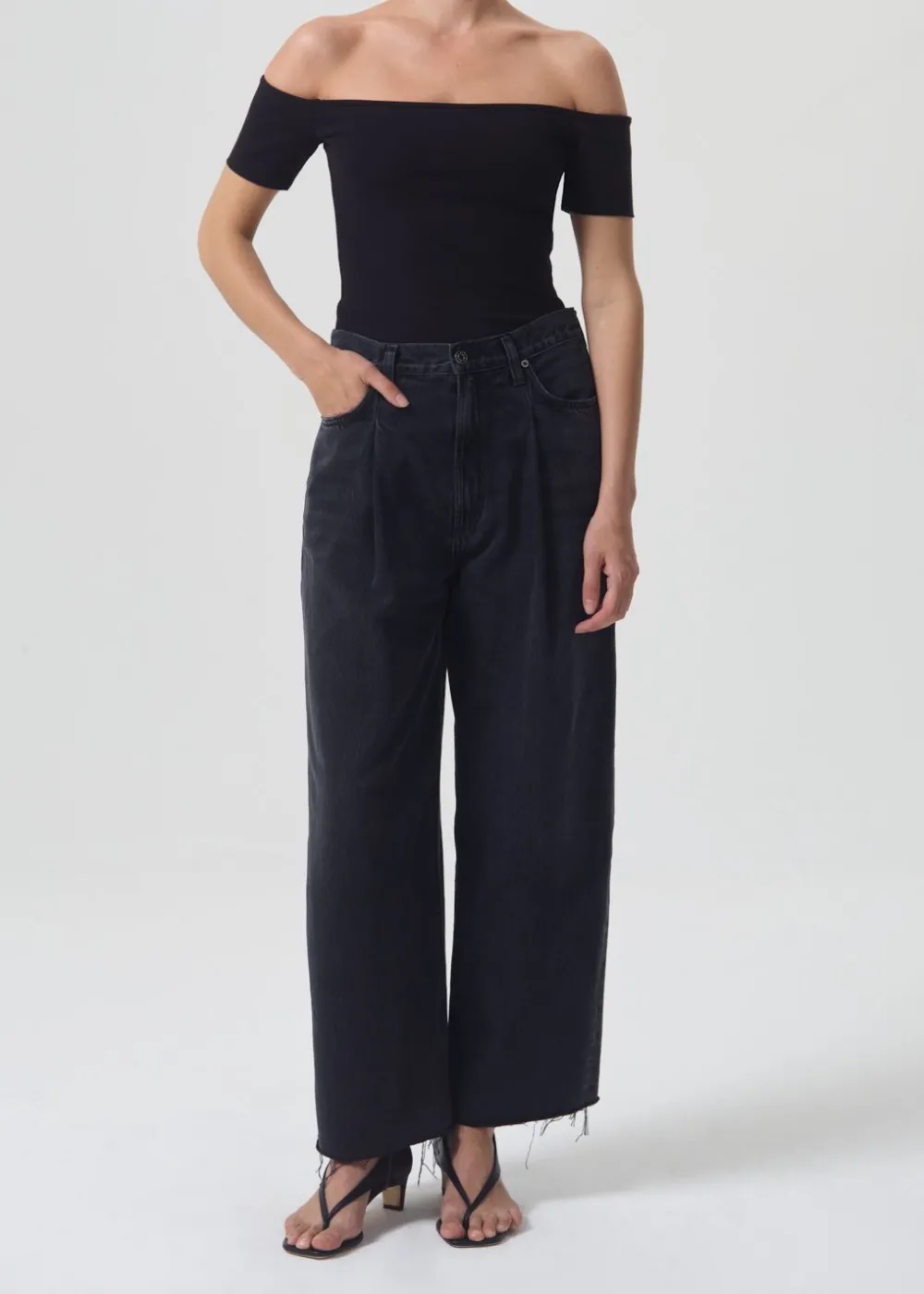 Large*AGOLDE - Dagna High Waist Pleated Baggy DREAD