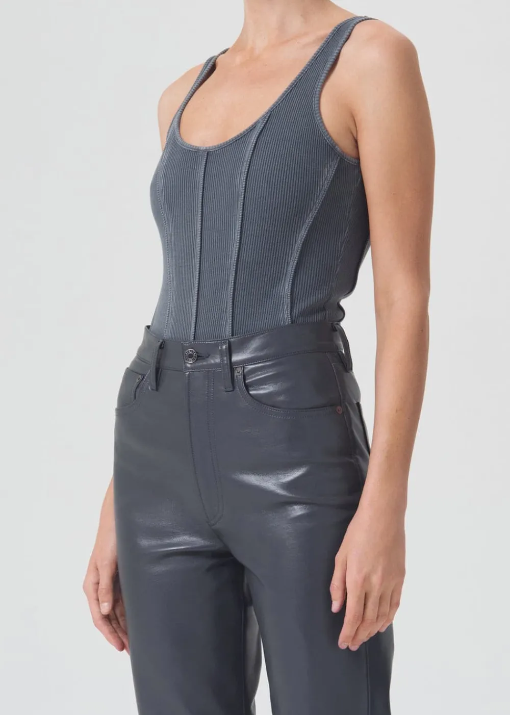 Without Sleeves*AGOLDE - Elna Bodysuit (Organic Cotton)