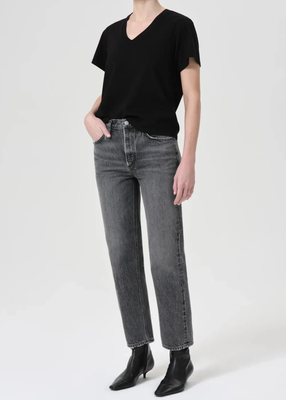 Short Sleeves*AGOLDE - Jones T-Shirt BLACK