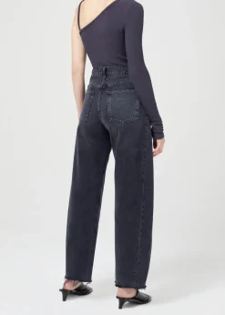 Long Sleeves*AGOLDE - Mika One Sleeve Bodysuit FOSSIL black