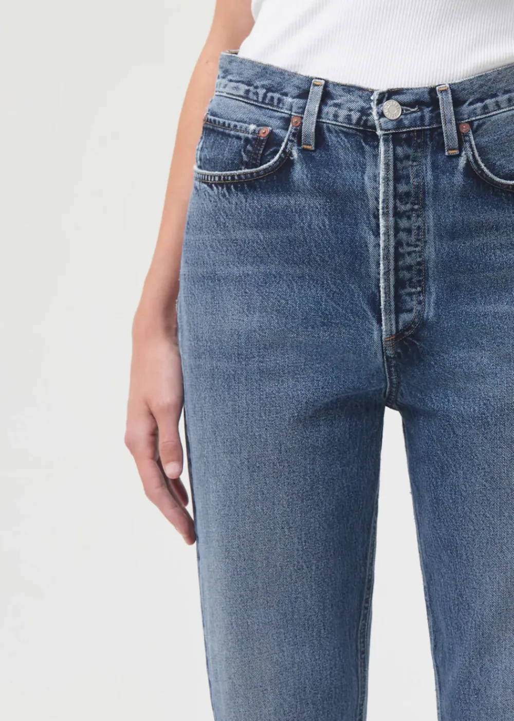 Right*AGOLDE - 90'S Crop Mid Rise Loose Straight OBLIQUE