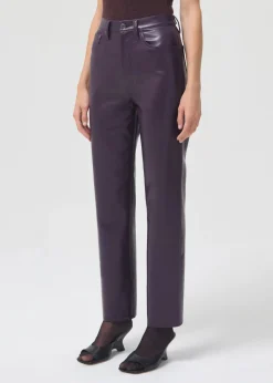 Add*AGOLDE - 90s Recycled Leather Pinch Waist Trousers