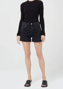 Long Sleeves*AGOLDE - Top Col Around Alma BLACK