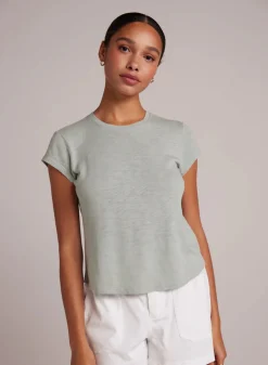 Short Sleeves*Bella Dahl - Baby Crew Tee OASIS GREEN