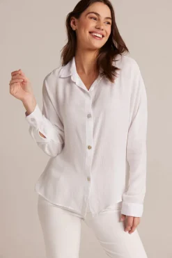 Blouses & Shirts*Bella Dahl - Dolman Sleeve button Down WHITE