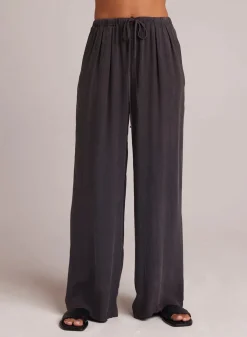 Trouser*Bella Dahl - Easy Pleated Wide Leg Pant SLATE CHARCOAL