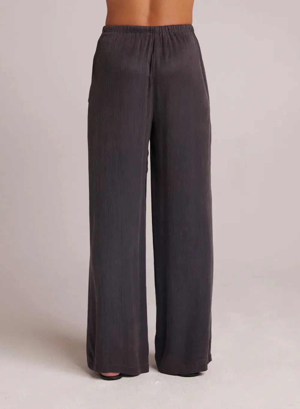 Trouser*Bella Dahl - Easy Pleated Wide Leg Pant SLATE CHARCOAL