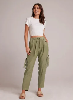 Cargo*Bella Dahl - Zephyr Tie Pocket Utility Pant KHAKI ARMY