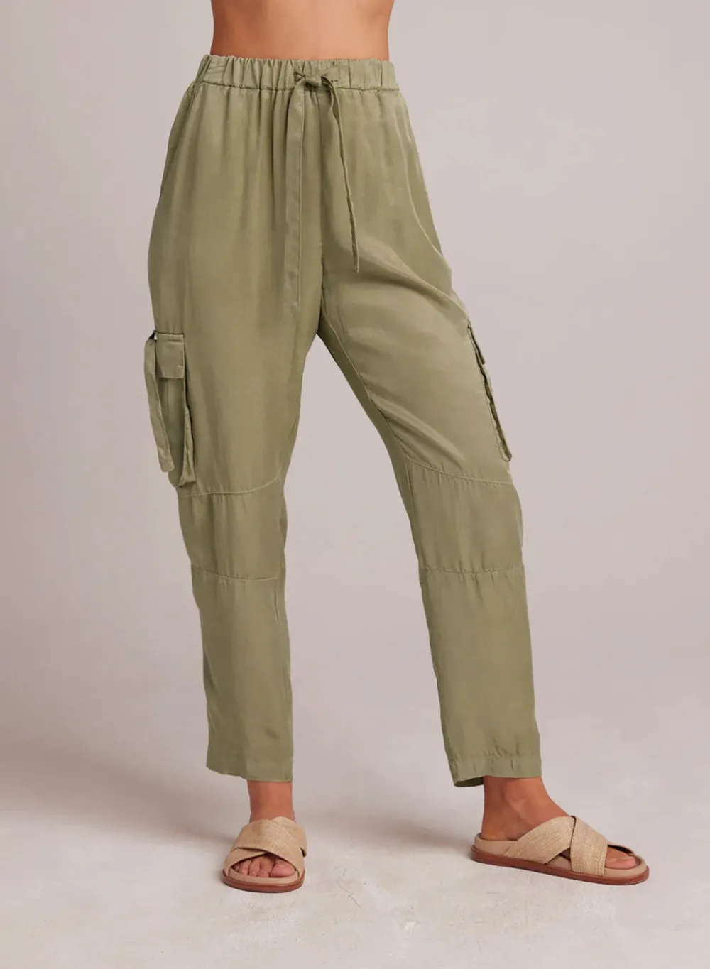 Cargo*Bella Dahl - Zephyr Tie Pocket Utility Pant KHAKI ARMY