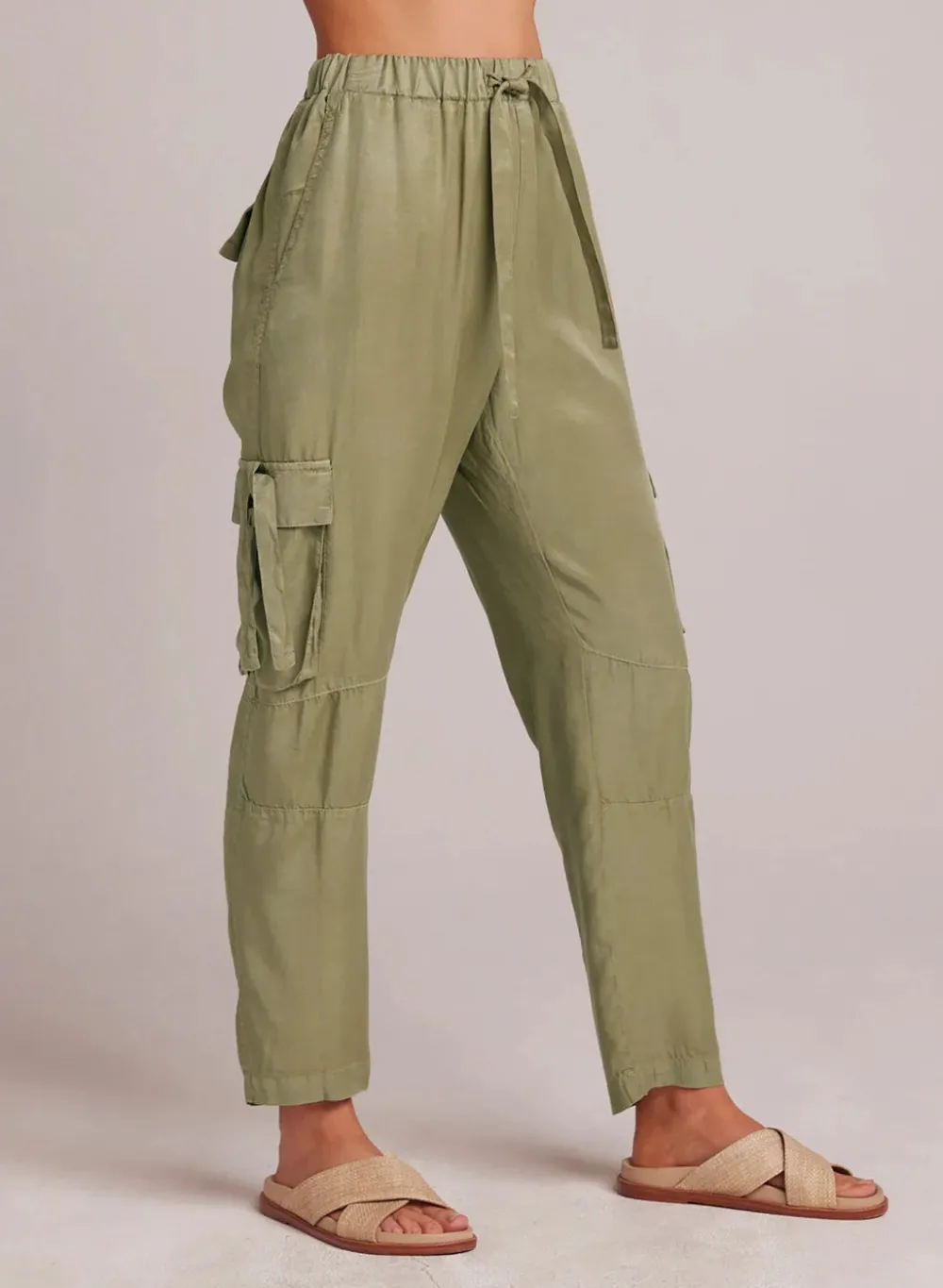 Cargo*Bella Dahl - Zephyr Tie Pocket Utility Pant KHAKI ARMY