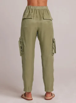 Cargo*Bella Dahl - Zephyr Tie Pocket Utility Pant KHAKI ARMY