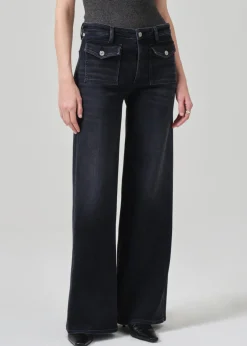Large*Citizens of Humanity - Raven Patch Pocket Wide Leg MEDALLION