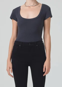 Short Sleeves*Boutique Billie Citizens of Humanity - T-Shirt Lima CHARCOAL