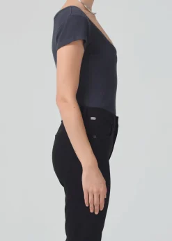 Short Sleeves*Boutique Billie Citizens of Humanity - T-Shirt Lima CHARCOAL