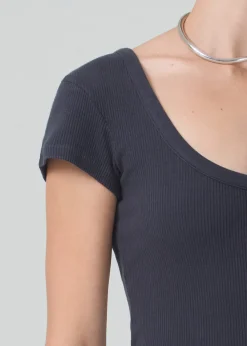 Short Sleeves*Boutique Billie Citizens of Humanity - T-Shirt Lima CHARCOAL
