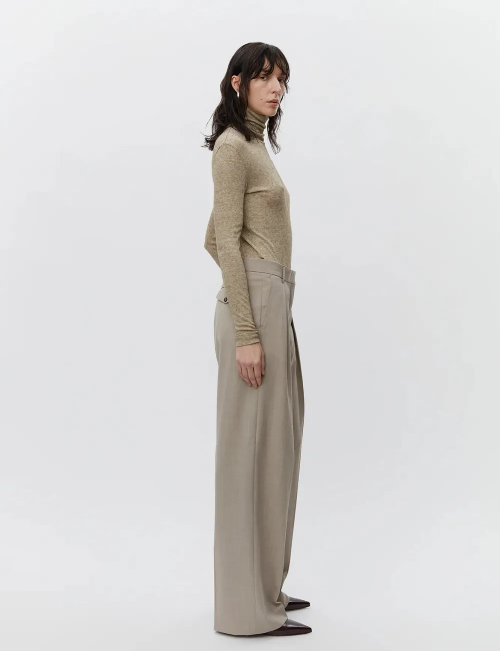 Trouser*DAY - Enzo Classic Wool Blend PETRIFIED OAK MELANGE