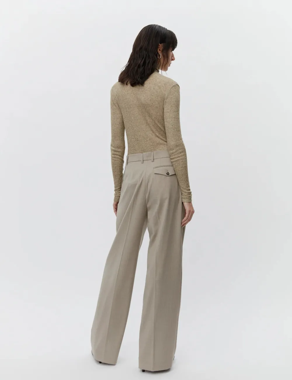 Trouser*DAY - Enzo Classic Wool Blend PETRIFIED OAK MELANGE