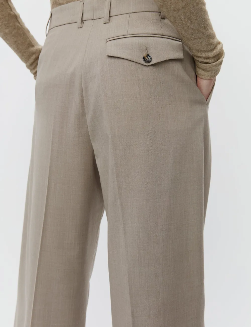 Trouser*DAY - Enzo Classic Wool Blend PETRIFIED OAK MELANGE