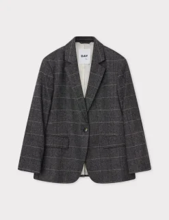Blazers & Vestes*DAY - Hester All Time Check GREY MELANGE