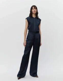 Trouser*DAY - Phoebe High Shine Blend RD DARK SAPPHIRE