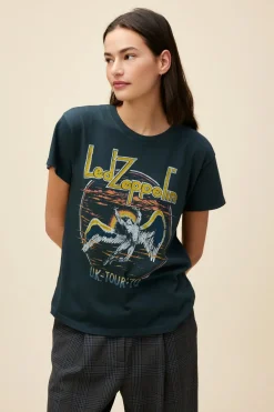 Short Sleeves*Daydreamer LA Daydreamer - Led Zeppelin Icarus Clouds Tour VINTAGE BLACK