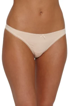 Lingerie & Nightwear*Eberjey - Pima Goddess E/Day Thong BUFF tan