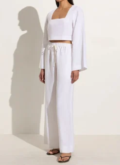 Trouser*Faithfull the brand - Conigli Pant WHITE