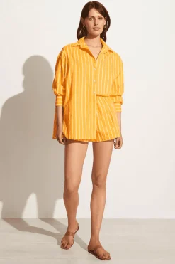 Shorts*Faithfull the brand - Elva Shorts ADIA STRIPE PRINT CITRUS