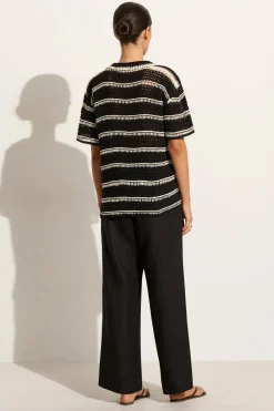 Blouses & Shirts*Faithfull the brand - Gioia Handmande Crochet Shirt BLACK/OFF WHITE