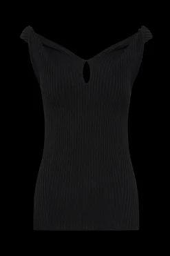 Without Sleeves*Faithfull the brand - Heidi Knit Top BLACK
