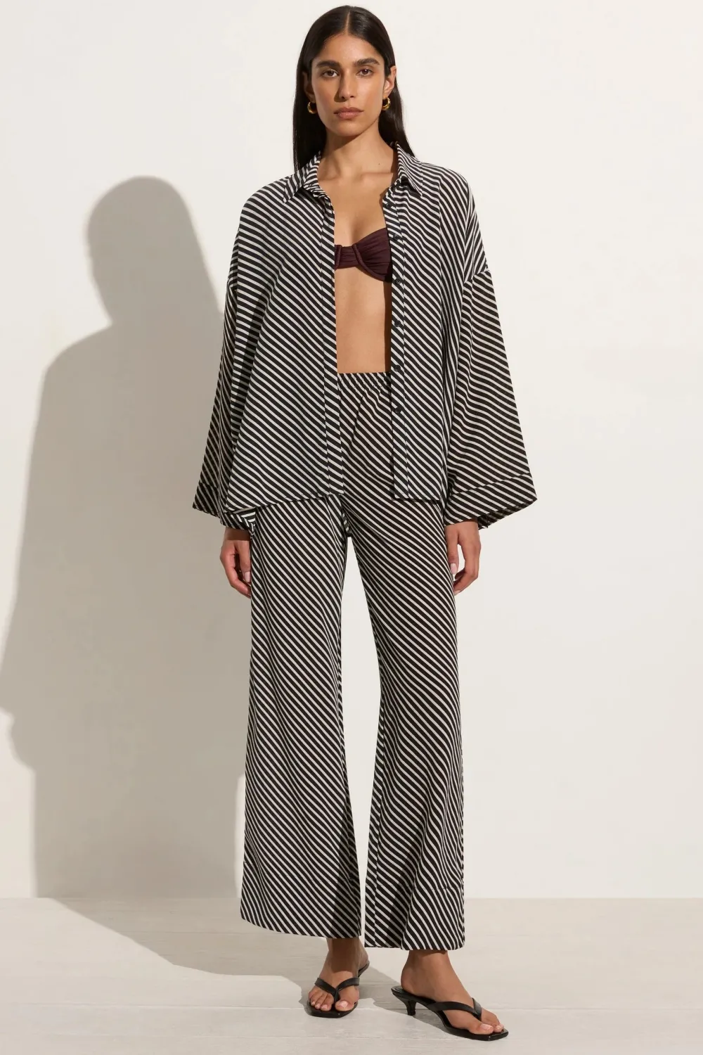 Trouser*Faithfull the brand - Monforte Pant TOSCANA STRIPE BLACK