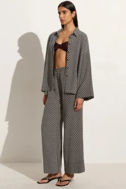 Trouser*Faithfull the brand - Monforte Pant TOSCANA STRIPE BLACK