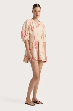 Short*Faithfull the brand - Soleil Mini Dress LEILANI PLACE PRINT/VERMILIO