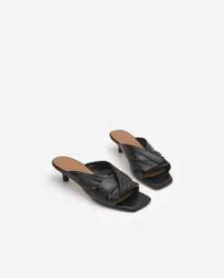 Talons|Sandals*Flattered - Emi En Cuir BLACK