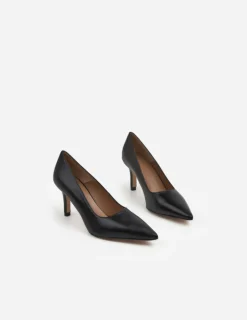 Talons*Flattered - Roberta Leather Heels BLACK