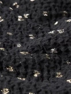Long Sleeves*Frame - Dotted Stretch Mesh Top BLACK MULTI