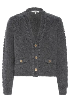 Cardigans*Frame - Double Pocket Cropped Cardi PEWTER