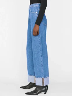 Large*Frame - High Rise Wide Leg Jeans With Hem MEADOW